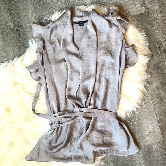 Armani Exchange Wrap Around Blouse - Picture 5 of 5